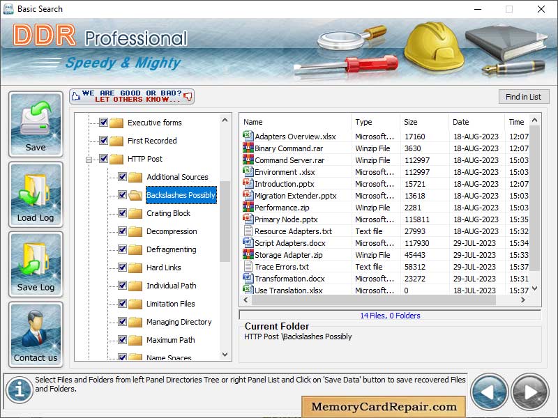 Screenshot of Data Repair Software